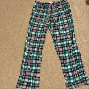 Plaid patterned pajama pants